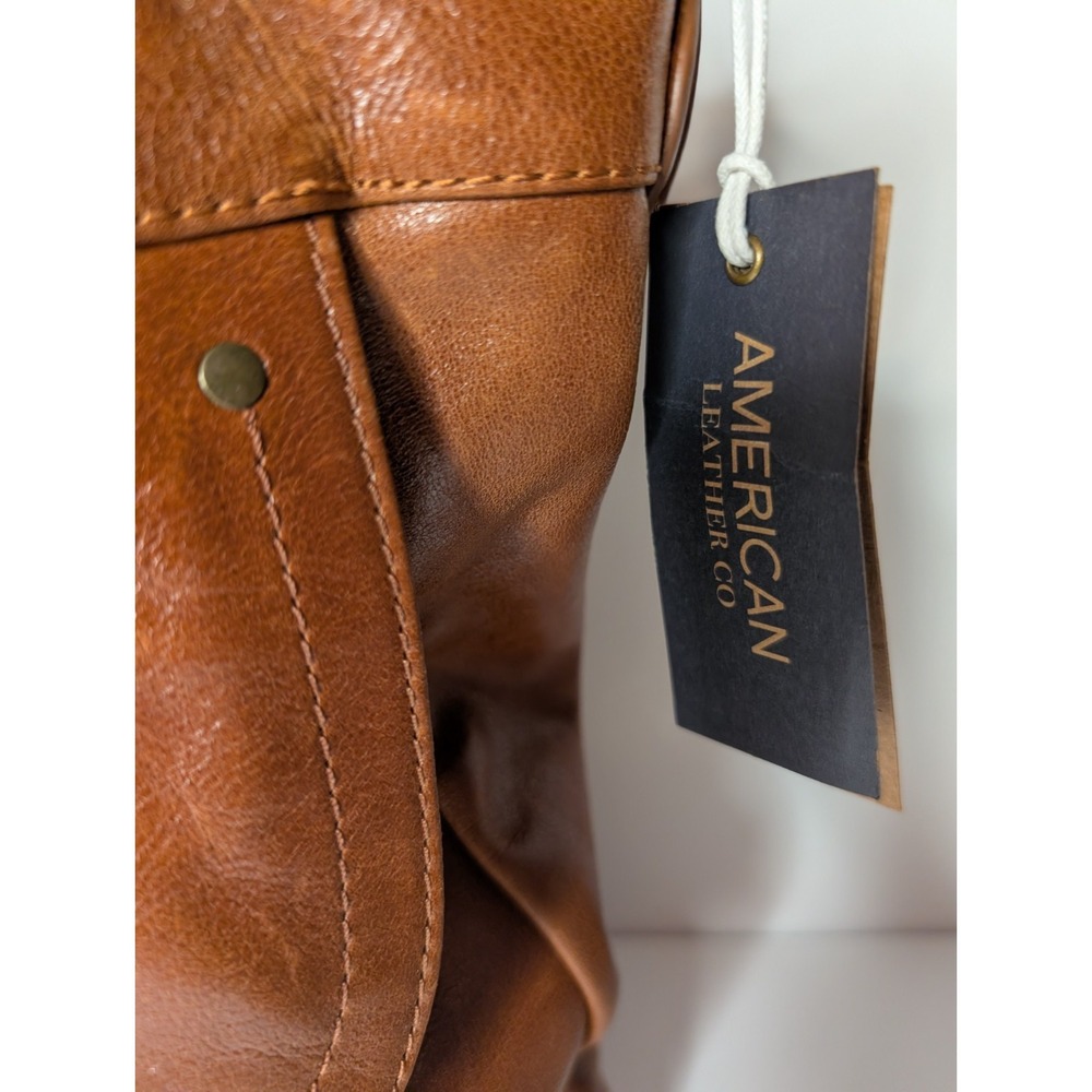 NWT American Leather Co Blaine Convertible Shopper Brandy  Glove TannedPurse - Picture 6 of 14